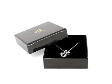 Jewelry box, Ring, earring or necklace - glossy black